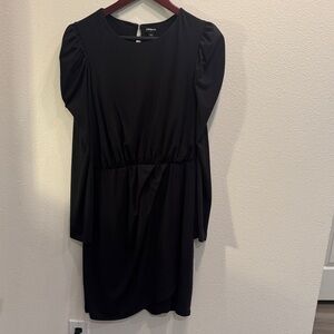 Express Elegant Black Long Sleeve Dress